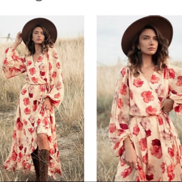 Joyfolie Ella Dress in Cream Rose, size Medium, New with Tags - Picture 1 of 12